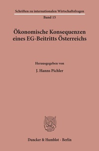Abbildung von: Ökonomische Konsequenzen eines EG-Beitritts Österreichs. - fibre