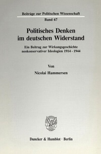 Abbildung von: Politisches Denken im deutschen Widerstand. - fibre