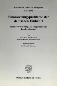Abbildung von: Finanzierungsprobleme der deutschen Einheit I. - Duncker & Humblot