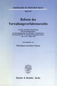 Abbildung von: Reform des Verwaltungsverfahrensrechts. - fibre