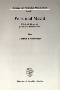 Abbildung von: Wort und Macht. - Duncker & Humblot