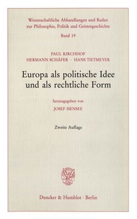 Abbildung von: Europa als politische Idee und als rechtliche Form. - fibre