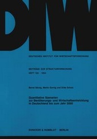 Abbildung von: Quantitative Szenarien zur Bevölkerungs- und Wirtschaftsentwicklung in Deutschland bis zum Jahr 2000. - fibre