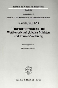 Abbildung von: Unternehmensstrategie und Wettbewerb auf globalen Märkten und Thünen-Vorlesung. - Duncker & Humblot