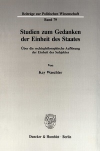 Abbildung von: Studien zum Gedanken der Einheit des Staates. - fibre