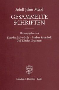 Abbildung von: Gesammelte Schriften. - Duncker & Humblot