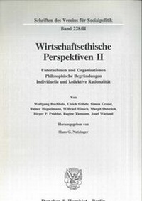 Abbildung von: Wirtschaftsethische Perspektiven II. - Duncker & Humblot