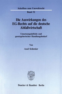 Abbildung von: Die Auswirkungen des EG-Rechts auf die deutsche Abfallwirtschaft. - fibre