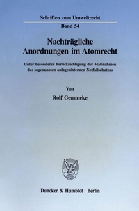 Abbildung von: Nachträgliche Anordnungen im Atomrecht. - fibre
