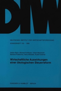 Abbildung von: Wirtschaftliche Auswirkungen einer ökologischen Steuerreform. - Duncker & Humblot