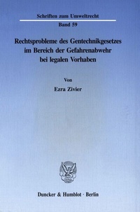 Abbildung von: Rechtsprobleme des Gentechnikgesetzes im Bereich der Gefahrenabwehr bei legalen Vorhaben. - fibre