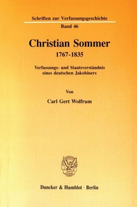 Abbildung von: Christian Sommer 1767-1835. - Duncker & Humblot