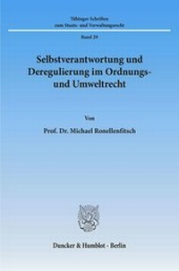 Abbildung von: Selbstverantwortung und Deregulierung im Ordnungs- und Umweltrecht. - fibre