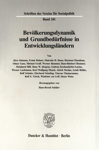 Abbildung von: Bevölkerungsdynamik und Grundbedürfnisse in Entwicklungsländern. - Duncker & Humblot