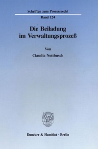 Abbildung von: Die Beiladung im Verwaltungsprozeß. - fibre