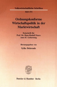 Abbildung von: Ordnungskonforme Wirtschaftspolitik in der Marktwirtschaft. - fibre