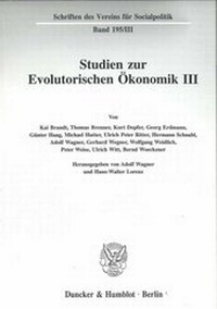 Abbildung von: Studien zur Evolutorischen Ökonomik III. - Duncker & Humblot