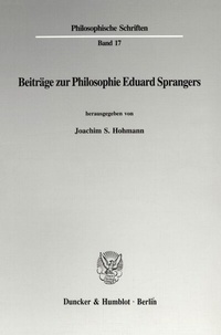 Abbildung von: Beiträge zur Philosophie Eduard Sprangers. - fibre