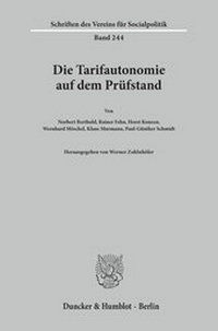 Abbildung von: Die Tarifautonomie auf dem Prüfstand. - Duncker & Humblot