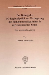 Abbildung von: Der Beitrag der EG-Regionalpolitik zur Verringerung der Einkommensdisparitäten in der Europäischen Union. - fibre