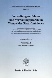 Abbildung von: Verwaltungsverfahren und Verwaltungsprozeß im Wandel der Staatsfunktionen. - fibre