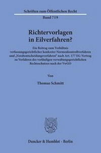 Abbildung von: Richtervorlagen in Eilverfahren? - fibre