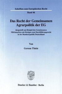 Abbildung von: Das Recht der Gemeinsamen Agrarpolitik der EG - fibre