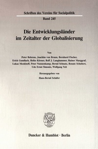 Abbildung von: Die Entwicklungsländer im Zeitalter der Globalisierung. - Duncker & Humblot