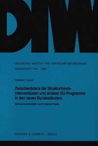 Abbildung von: Zwischenbilanz der Strukturfondsinterventionen und anderer EU-Programme in den neuen Bundesländern. - fibre