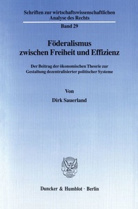 Abbildung von: Föderalismus zwischen Freiheit und Effizienz. - fibre