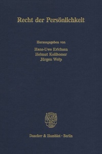 Abbildung von: Recht der Persönlichkeit. - Duncker & Humblot