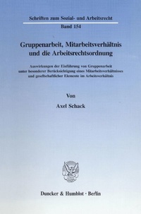 Abbildung von: Gruppenarbeit, Mitarbeitsverhältnis und die Arbeitsrechtsordnung. - fibre