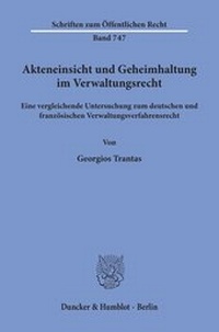 Abbildung von: Akteneinsicht und Geheimhaltung im Verwaltungsrecht. - fibre