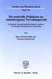 Abbildung von: Die materielle Präklusion im raumbezogenen Verwaltungsrecht. - fibre