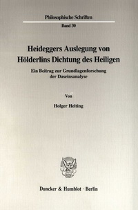 Abbildung von: Heideggers Auslegung von Hölderlins Dichtung des Heiligen. - fibre