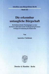 Abbildung von: Die erkennbar untaugliche Bürgschaft. - fibre