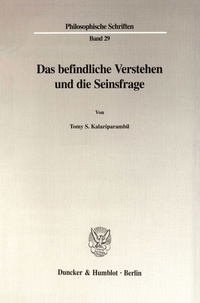 Abbildung von: Das befindliche Verstehen und die Seinsfrage. - fibre