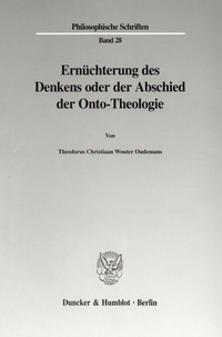Abbildung von: Ernüchterung des Denkens oder der Abschied der Onto-Theologie. - fibre