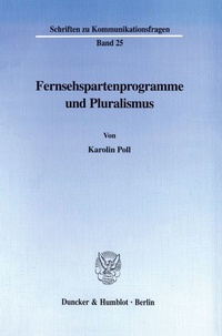 Abbildung von: Fernsehspartenprogramme und Pluralismus. - fibre