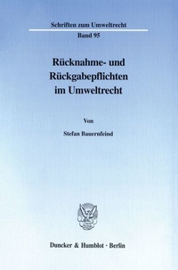 Abbildung von: Rücknahme- und Rückgabepflichten im Umweltrecht. - fibre