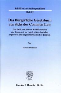 Abbildung von: Das Bürgerliche Gesetzbuch aus Sicht des Common Law. - fibre