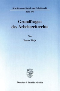 Abbildung von: Grundfragen des Arbeitszeitrechts. - fibre