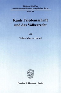 Abbildung von: Kants Friedensschrift und das Völkerrecht. - fibre