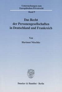 Abbildung von: Das Recht der Personengesellschaften in Deutschland und Frankreich. - fibre
