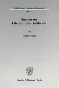 Abbildung von: Studien zur Literatur der Goethezeit. - fibre