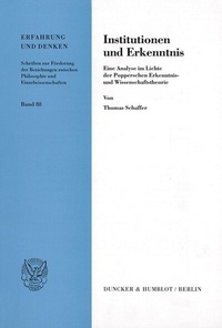 Abbildung von: Institutionen und Erkenntnis. - fibre