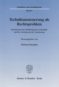 Abbildung von: Technikumsteuerung als Rechtsproblem. - fibre