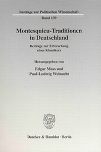 Abbildung von: Montesquieu-Traditionen in Deutschland. - fibre