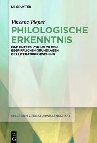 Abbildung von: Philologische Erkenntnis - De Gruyter