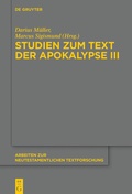 Cover: Studien zum Text der Apokalypse III - De Gruyter